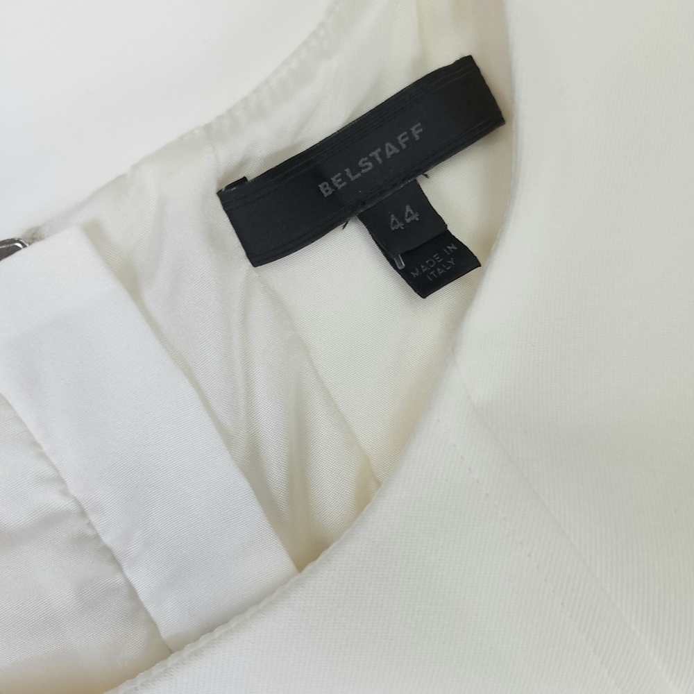 New Belstaff Designer White Structured Panel Dress Size 44 - 12 - Lg - Picture 8 of 12